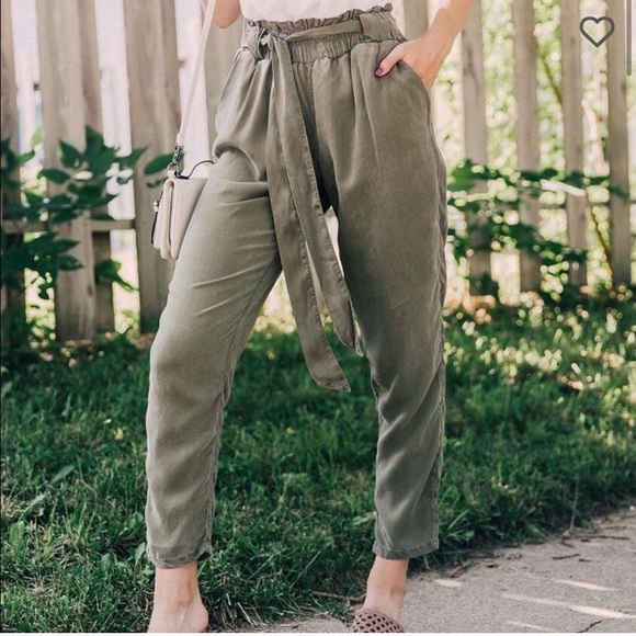 Buckle Pants - High Waisted Trousers